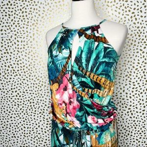 Mesmerize Floral Print Faux Wrap Maxi Dress
